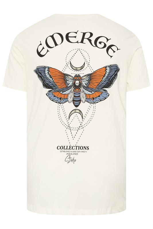 JACK & JONES Big & Tall Antique White Graphic T-Shirt | BadRhino 2