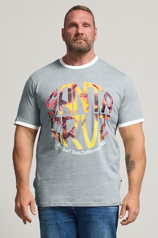  KAM Big & Tall Grey 'Santa Cruz' T-Shirt