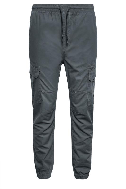 BadRhino Big & Tall Charcoal Grey Ripstop Cargo Trousers | BadRhino 4