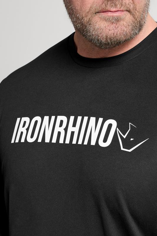IronRhino Big & Tall Black Branded Performance Long Sleeve T-Shirt | BadRhino 4