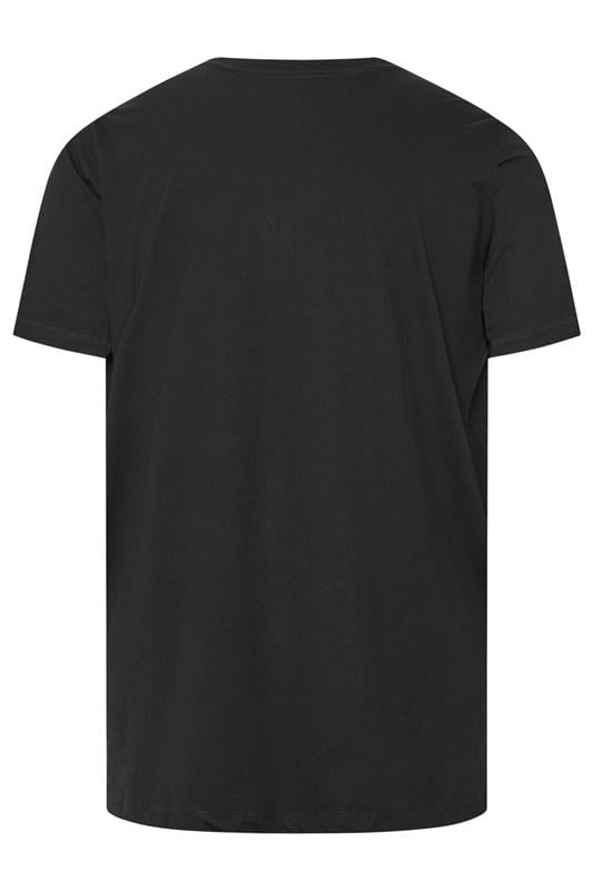 FIRETRAP Big & Tall Black Hawke Print T-Shirt | BadRhino 2