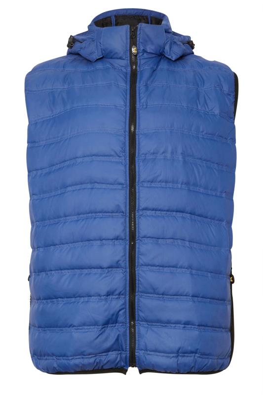 KAM Big & Tall Royal Blue Quilted Gilet | BadRhino 1