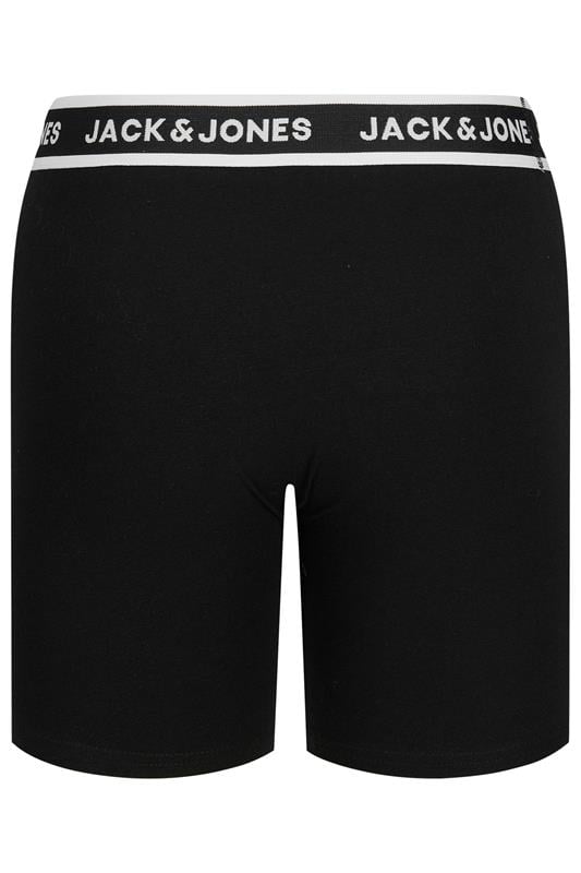 JACK & JONES Big & Tall 3 Pack Black Contrast Boxers | BadRhino 2