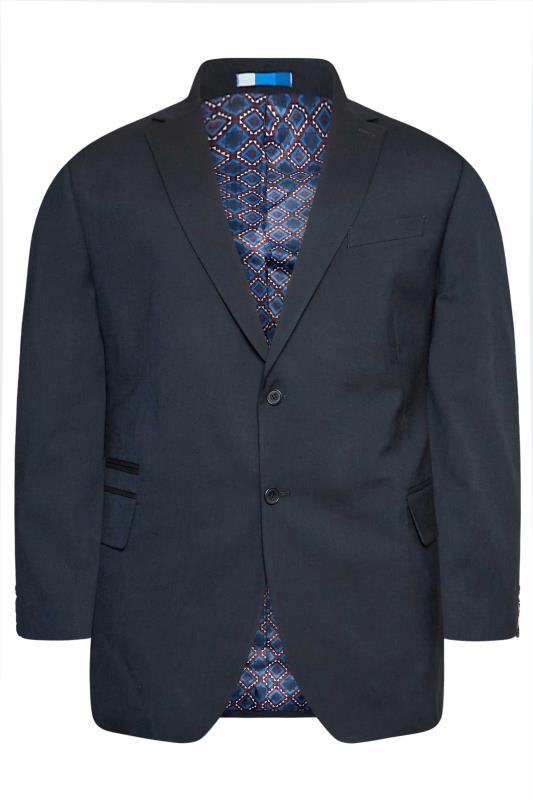 BadRhino Big & Tall Navy Blue Plain Suit Jacket | BadRhino 6