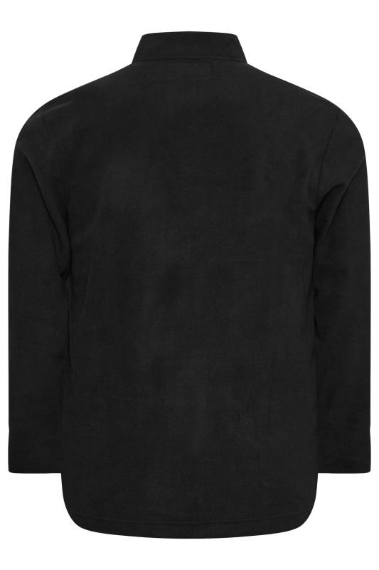 BadRhino Big & Tall Black Quarter Zip Quilted Fleece Jacket | BadRhino 5