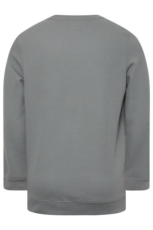 BadRhino Big & Tall Grey Diamond Quilted Sweatshirt | BadRhino 4