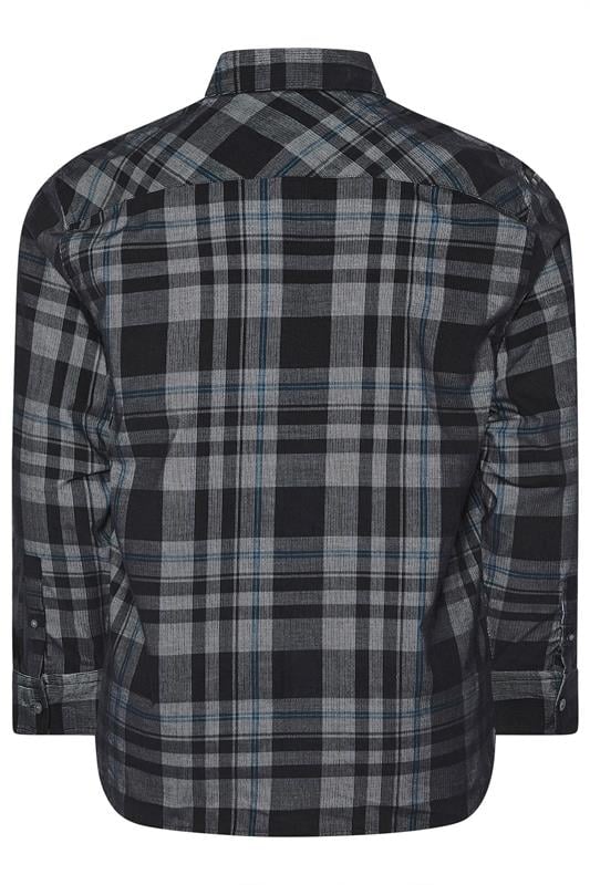 LYLE & SCOTT Big & Tall Black & White Check Shirt | BadRhino 2