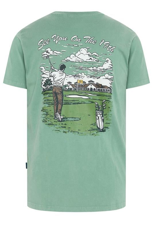 BadRhino Big & Tall Green Pigment Dye Golf Graphic T-Shirt | BadRhino 7