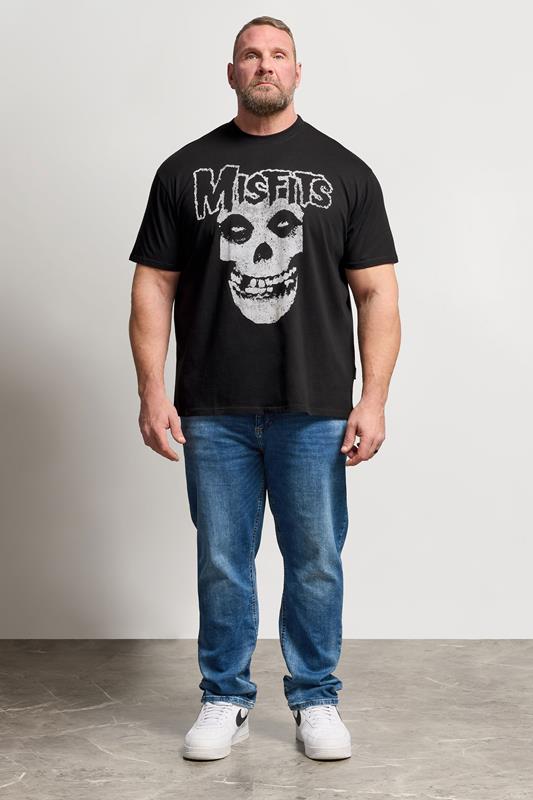 BadRhino Big & Tall Black Misfits Graphic T-Shirt | BadRhino