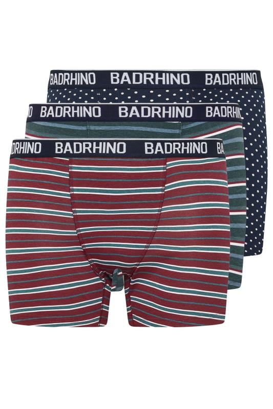 BadRhino Big & Tall 3 PACK Navy Blue Stripe & Spot Trunks | BadRhino 4