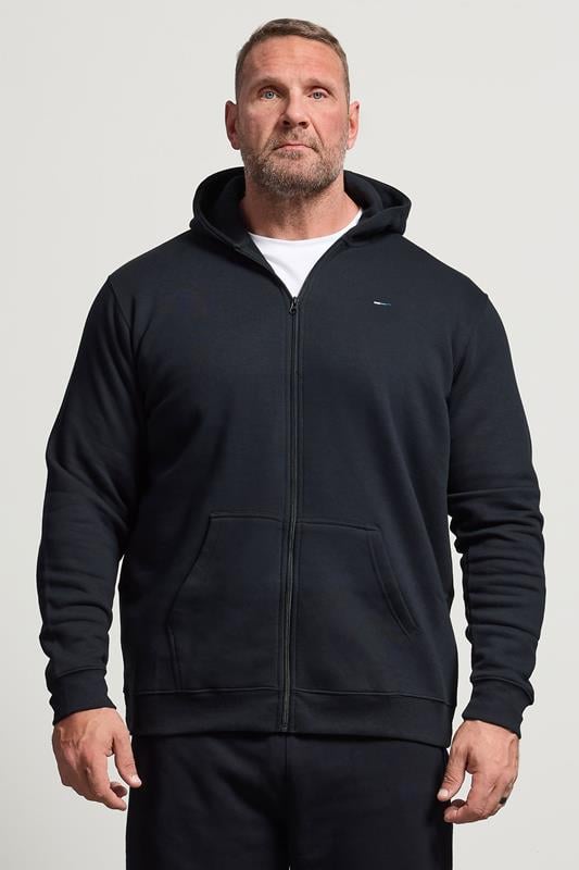 Men's  BadRhino Big & Tall Navy Blue Zip Through Hoodie