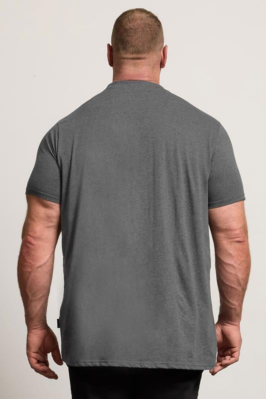 BadRhino Big & Tall Charcoal Grey Extra Long Core T-Shirt | BadRhino 3
