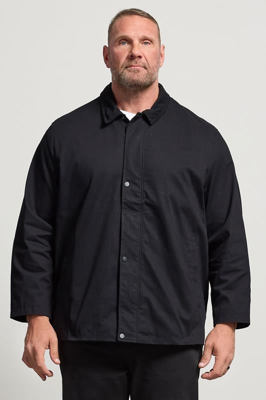 Men's  JACK & JONES Big & Tall Black Grady Worker Jacket