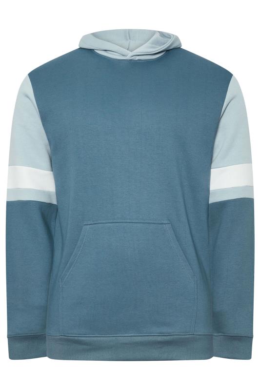 BadRhino Big & Tall Blue Colourblock Hoodie | BadRhino  3