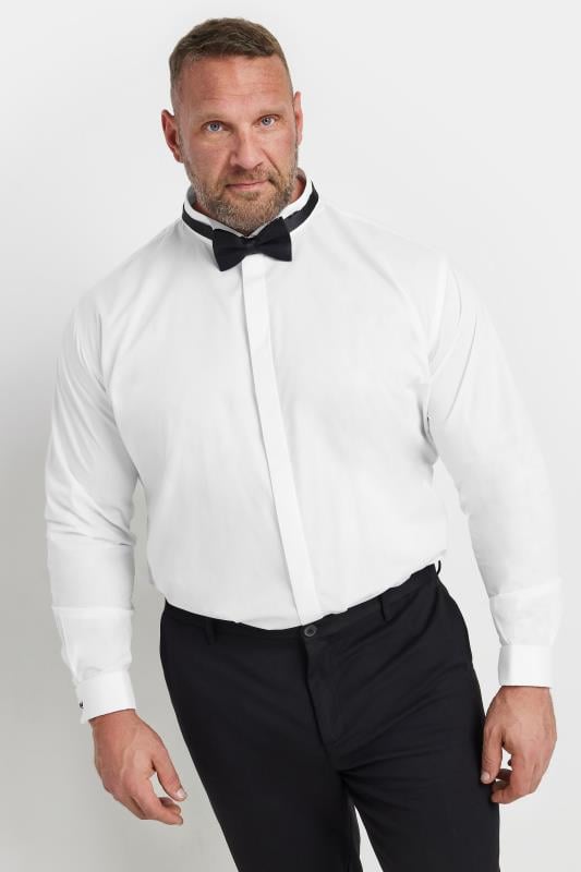 Men's  BadRhino Big & Tall White Wing Collar Formal Shirt