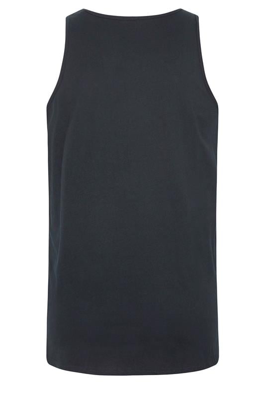 BadRhino Big & Tall Navy Blue Extra Long Plain Vest Top | BadRhino 6