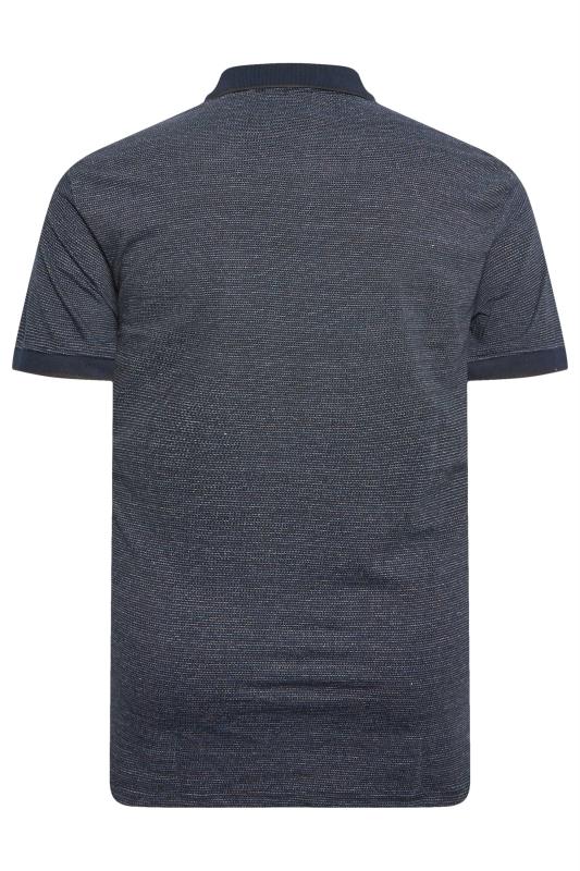 D555 Big & Tall Navy Blue Logo Jersey Polo Shirt | BadRhino 4