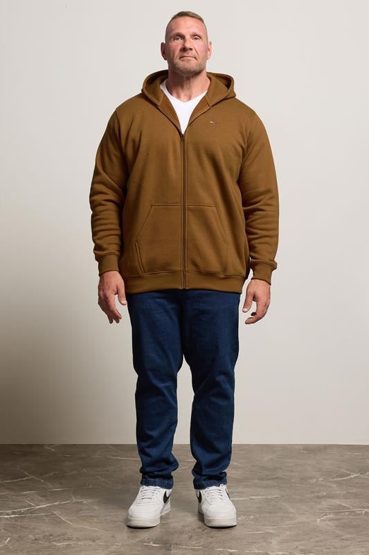 BadRhino Big & Tall Monks Robe Brown  Zip Through Hoodie | BadRhino 3