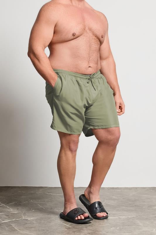 Men's  BadRhino Big & Tall Sage Green Swim Shorts