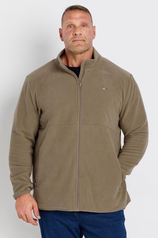 BadRhino Big & Tall Light Brown Essential Zip Through Fleece | BadRhino 2