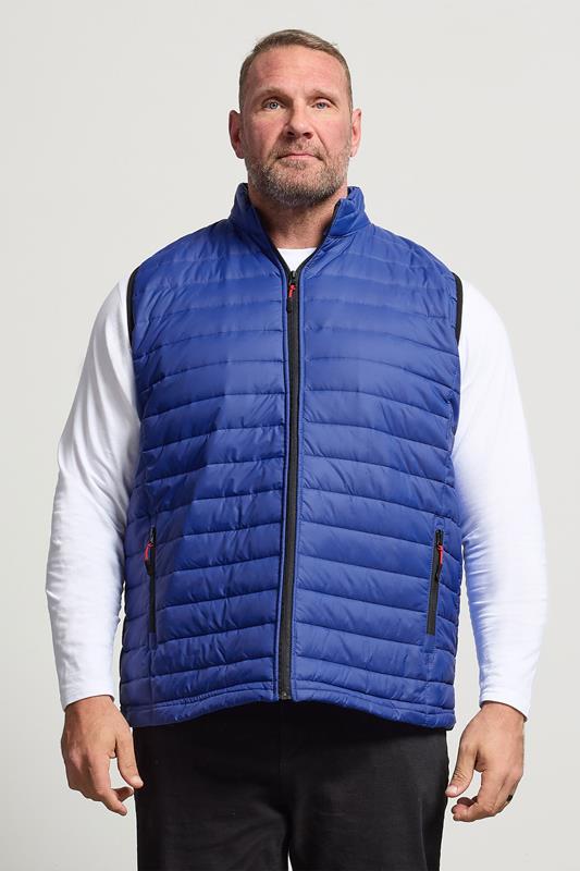 Men's  KAM Big & Tall Royal Blue Puffer Gilet