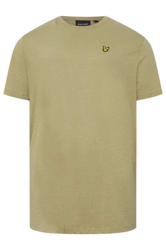 LYLE & SCOTT Big & Tall Sage Green Plain T-Shirt | BadRhino 3