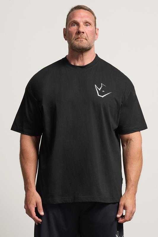  IronRhino Big & Tall Black Old English Logo T-Shirt