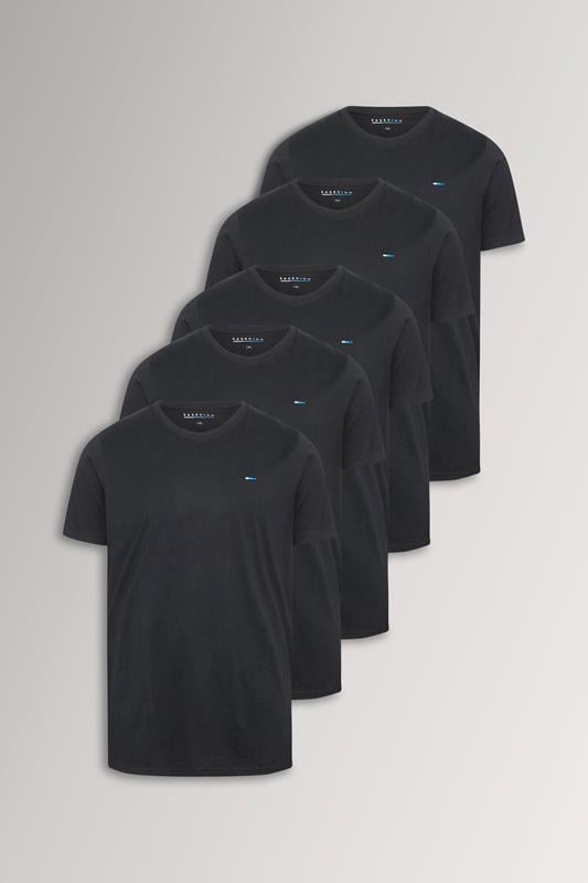  BadRhino Big & Tall 5 PACK Black Core T-Shirts