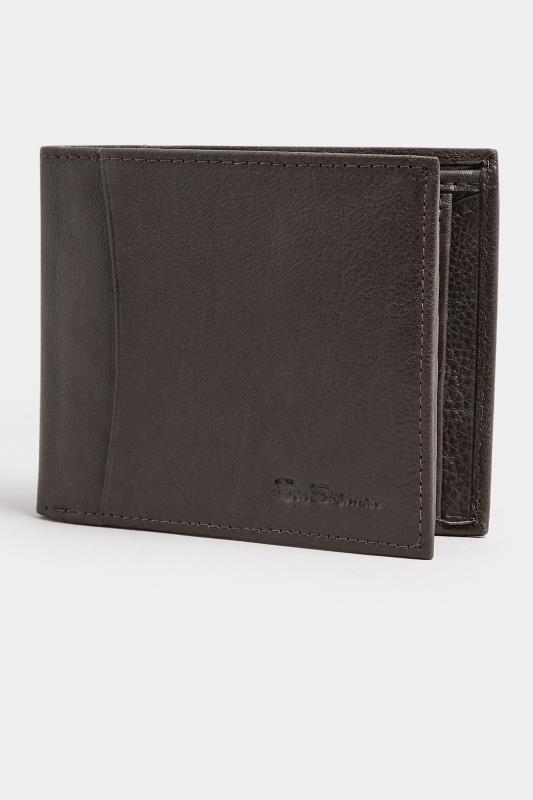 Men's  BEN SHERMAN Brown Leather 'Burns' Bi-Fold Wallet