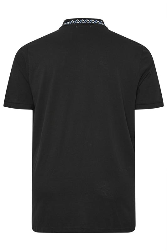 Ben Sherman Big & Tall Black Signature Pique Polo Shirt | BadRhino 2