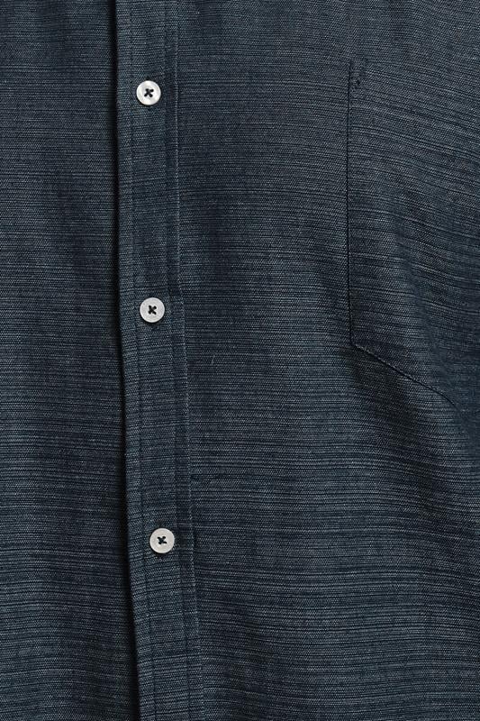 BadRhino Big & Tall Navy Blue Cotton Slub Shirt | BadRhino 4