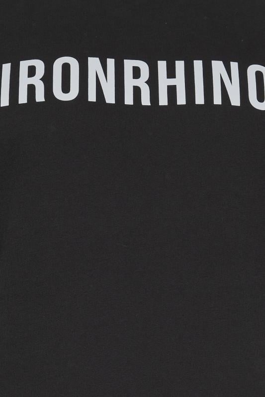 IronRhino Big & Tall Black Chest Print T-Shirt | BadRhino 4