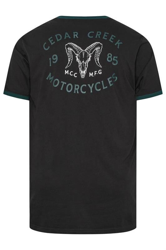 KAM Big & Tall Black 'Cedar Creek' Reverse T-Shirt | BadRhino 5