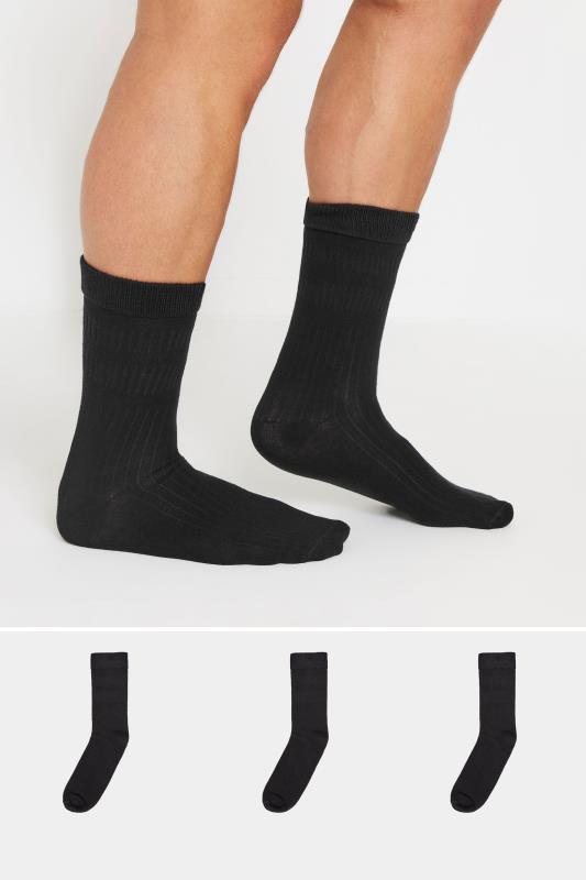 Men's  BadRhino Black 3 Pack Non Elastic Top Socks