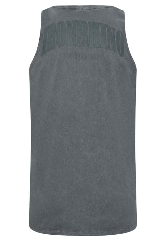 IronRhino Big & Tall Black Acid Wash Sleeveless Tee | BadRhino 6