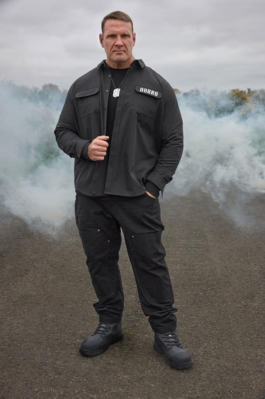 Men's  BadRhino Big & Tall Black Cargo Trousers