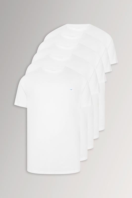  BadRhino Big & Tall 5 Pack White Core T-Shirts