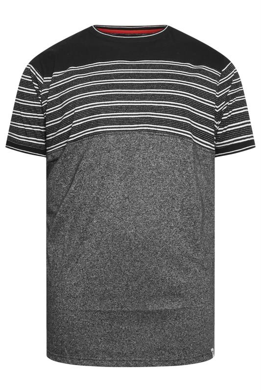 D555 Big & Tall Black Stripe Print T-Shirt | BadRhino 3