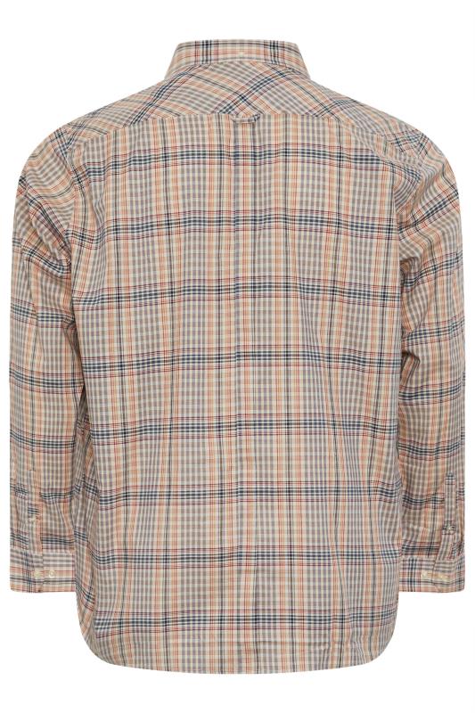 BEN SHERMAN Big & Tall Grey Multicolour Check Print Shirt | BadRhino 2