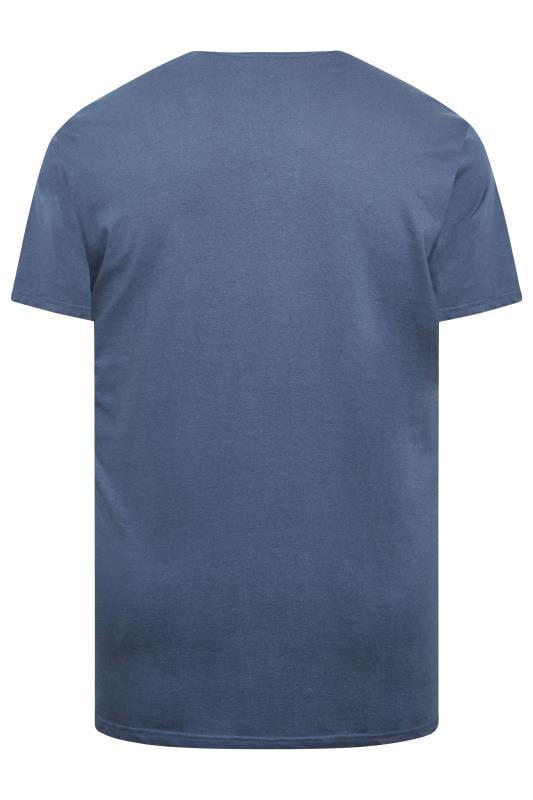 BadRhino Big & Tall Blue Plain T-Shirt | BadRhino 4