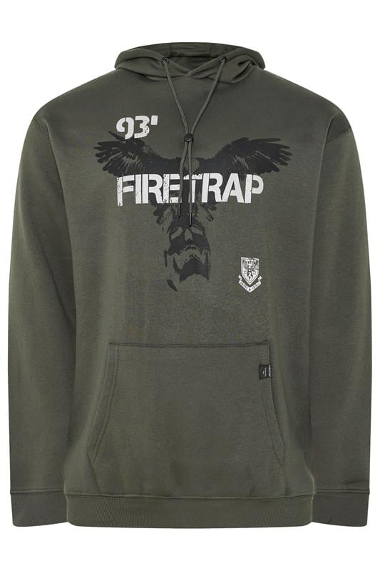 Men's  FIRETRAP Big & Tall Khaki Green Hawk Hoodie