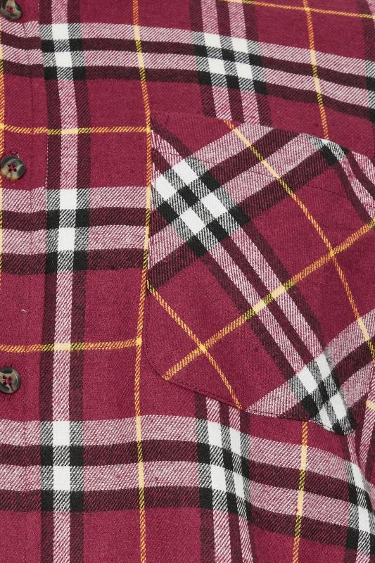 BadRhino Big & Tall Red Long Sleeve Check Shirt | BadRhino 3