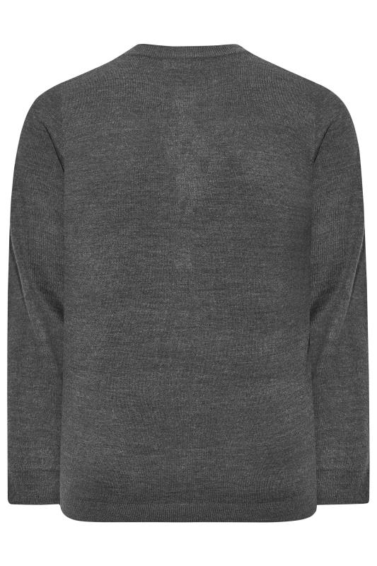 BadRhino Charcoal Grey Essential Knitted Cardigan | BadRhino 4