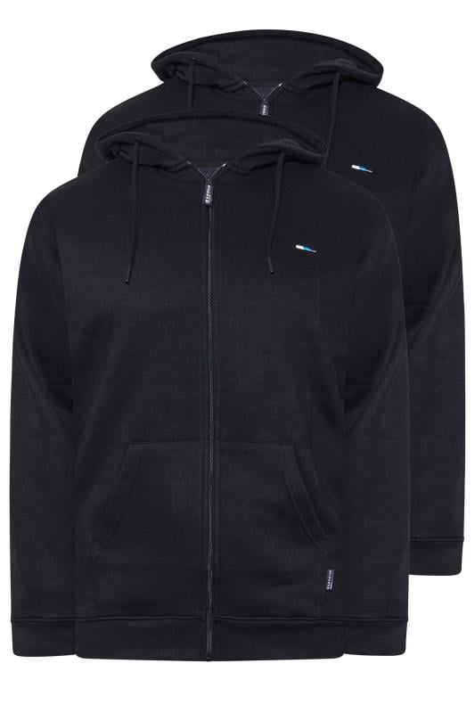 BadRhino Big & Tall 2 PACK Navy Blue Zip Through Hoodies | BadRhino 5