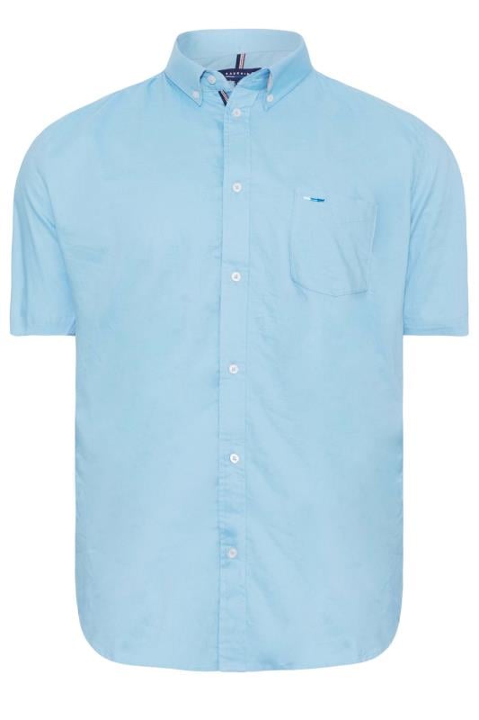 BadRhino Big & Tall Light Blue 2 PACK Short Sleeve Oxford Shirts | BadRhino 3