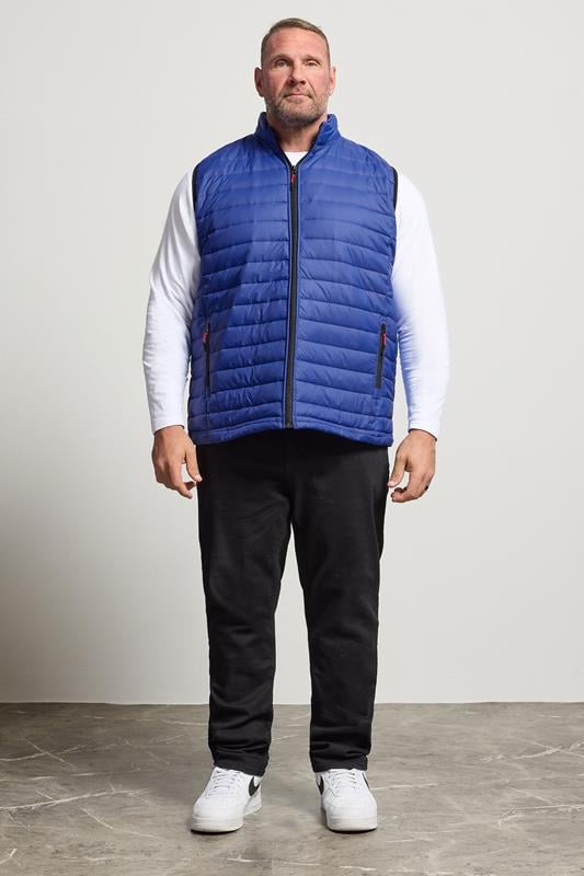 KAM Big & Tall Royal Blue Puffer Gilet | BadRhino 3