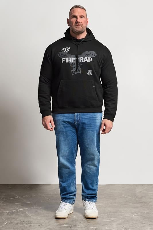 FIRETRAP Big & Tall Black Hawk Hoodie | BadRhino 2