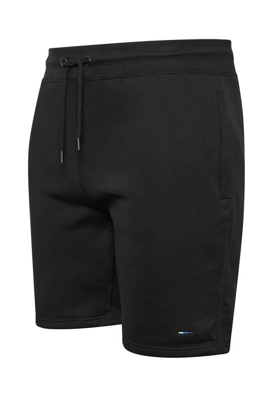 BadRhino Big & Tall Black Zip Pocket Jogger Shorts | BadRhino 7