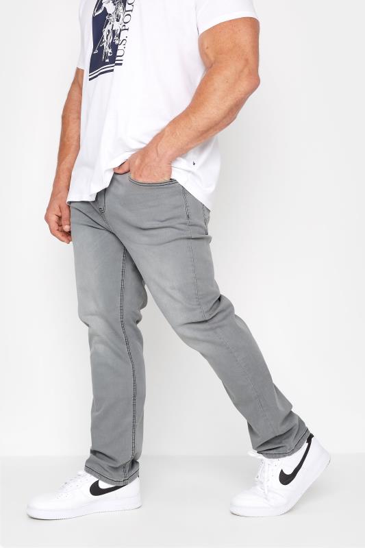 Men's  BadRhino Big & Tall Grey Stretch Jeans