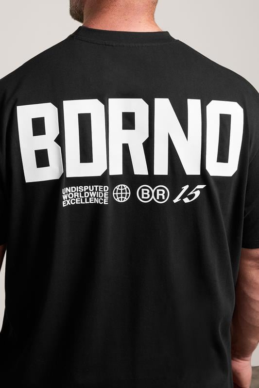 BDRNO Premium Big & Tall Black Logo T-Shirt | BadRhino 6